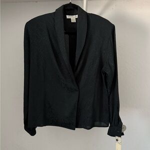 Bundle 3 for 50% off NWT Deadstock 1980s Black Textured Weave Blouse